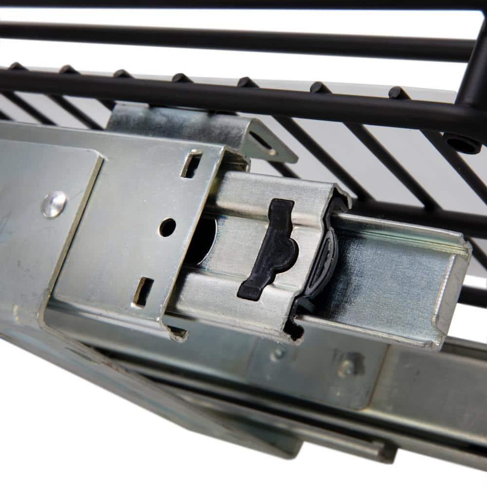 Glidez Multipurpose Paint-Finished Steel Pull-Out/Slide-Out Storage Organizer with Plastic Liners for Under Cabinet Use - 2-Tier Design - Black