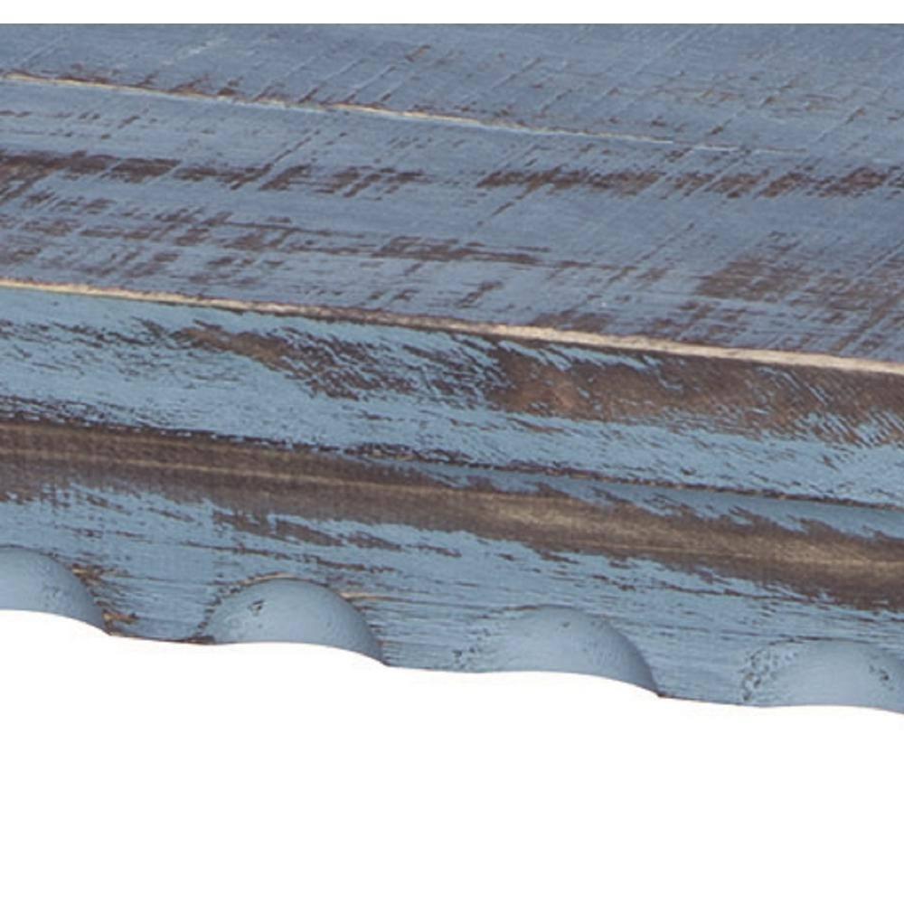 36" Bench Hardwood Blue - Alaterre Furniture: Cottage Style, Square Legs, No Back
