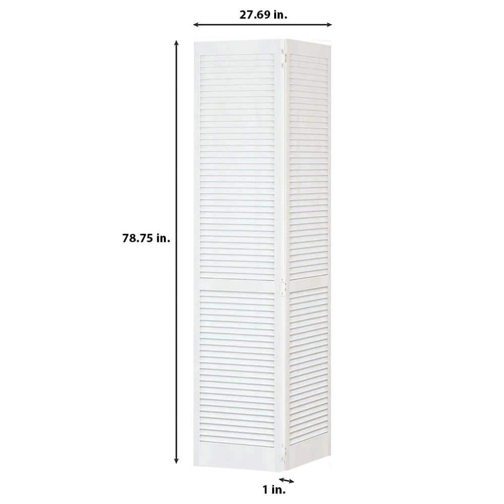 Kimberly Bay Bi-fold Traditional Louver-Louver Unfinished 80 x 28
