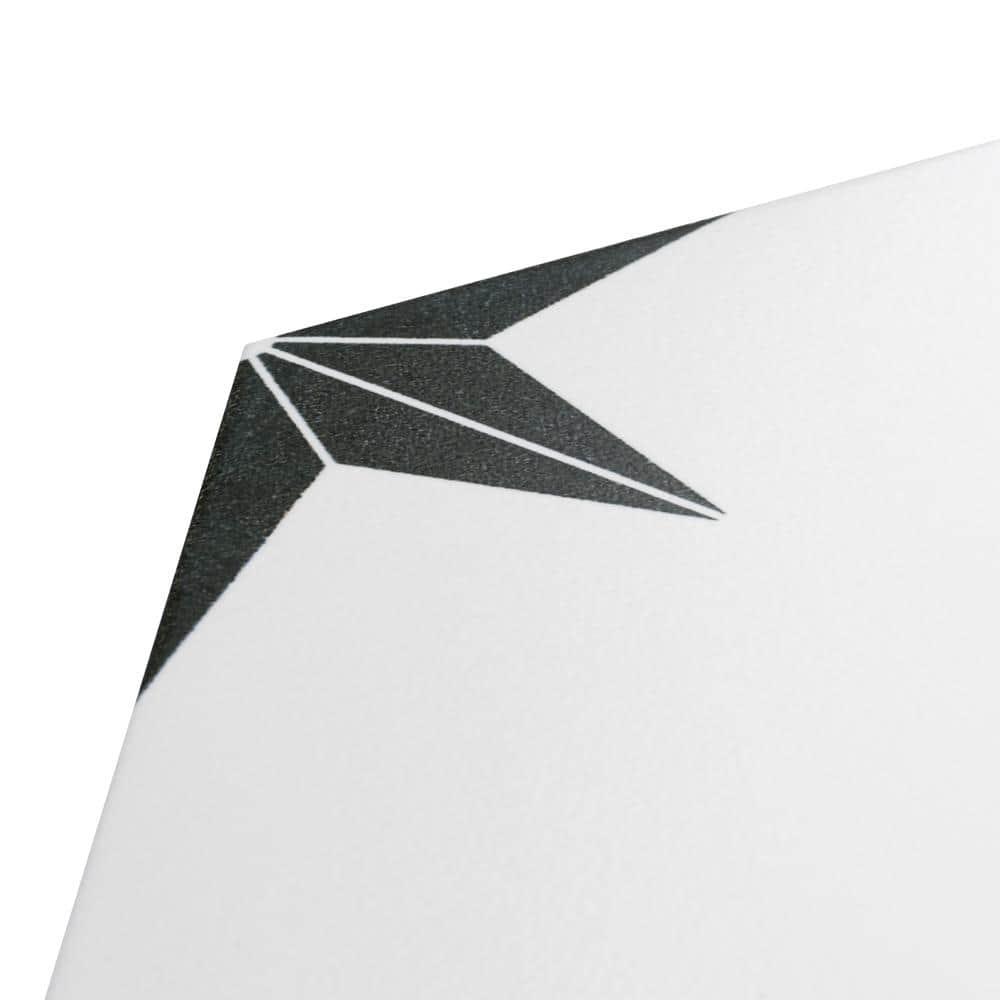 Stella Hex 9" x 10" Porcelain Patterned Wall & Floor Tile