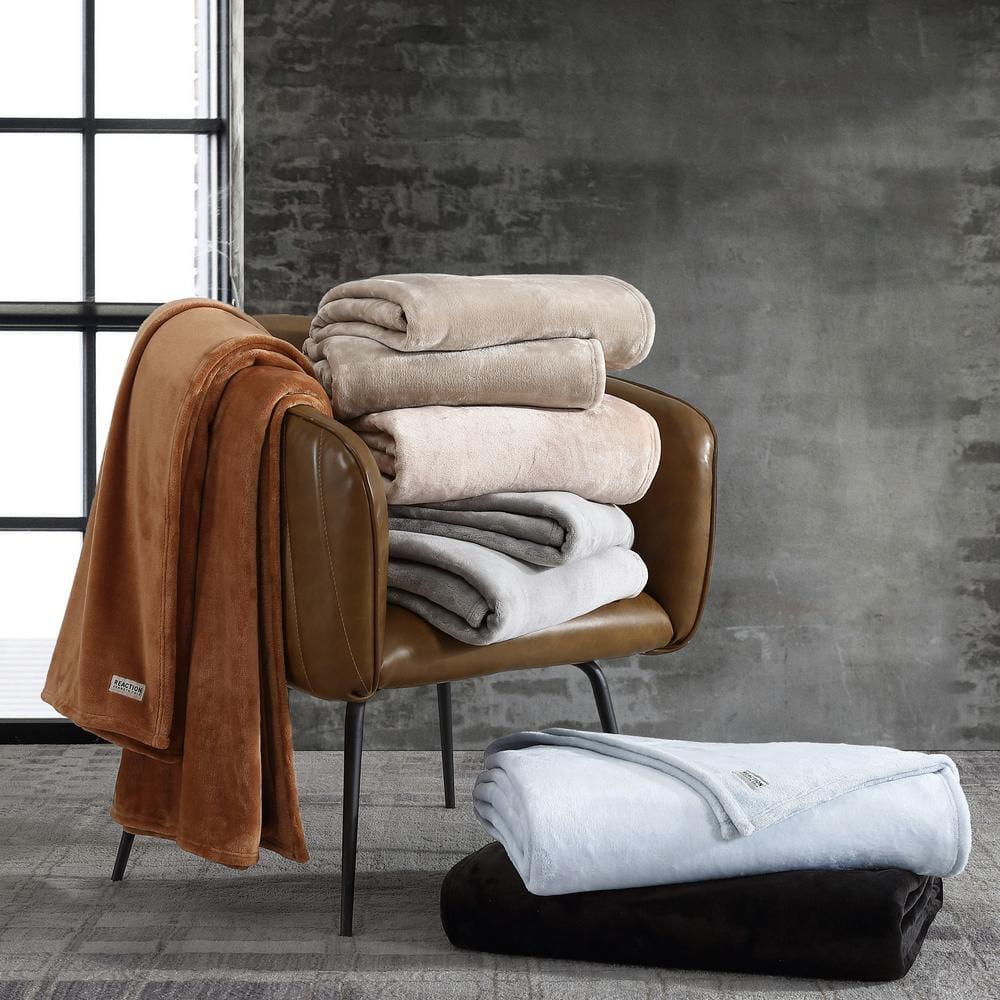 Kenneth Cole Kenneth Cole Reaction Solid Ultra Soft Plush Fleece Blanket