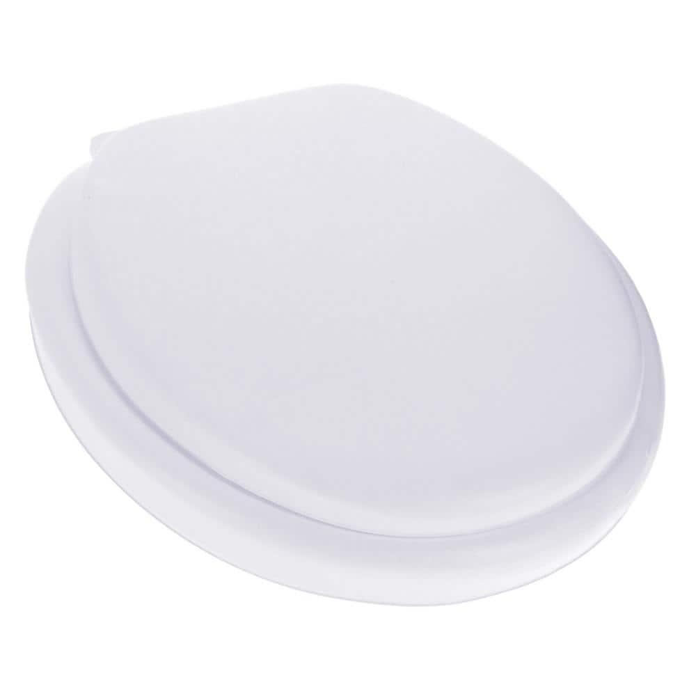Ginsey Round Soft Cushion Toilet Seat, White