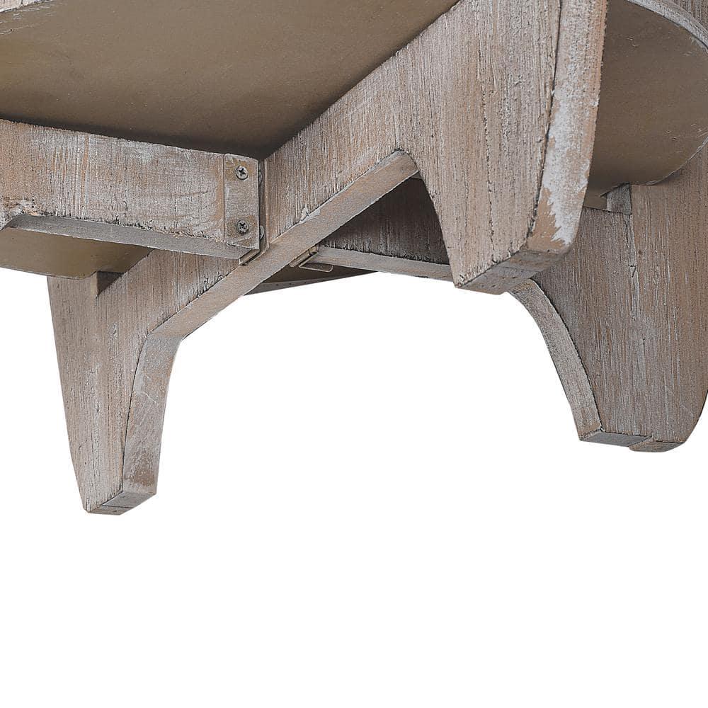 Ophelia & Co. Flora Rustic Farmhouse End Table with Storage Shelf, French Country Accent Side Table