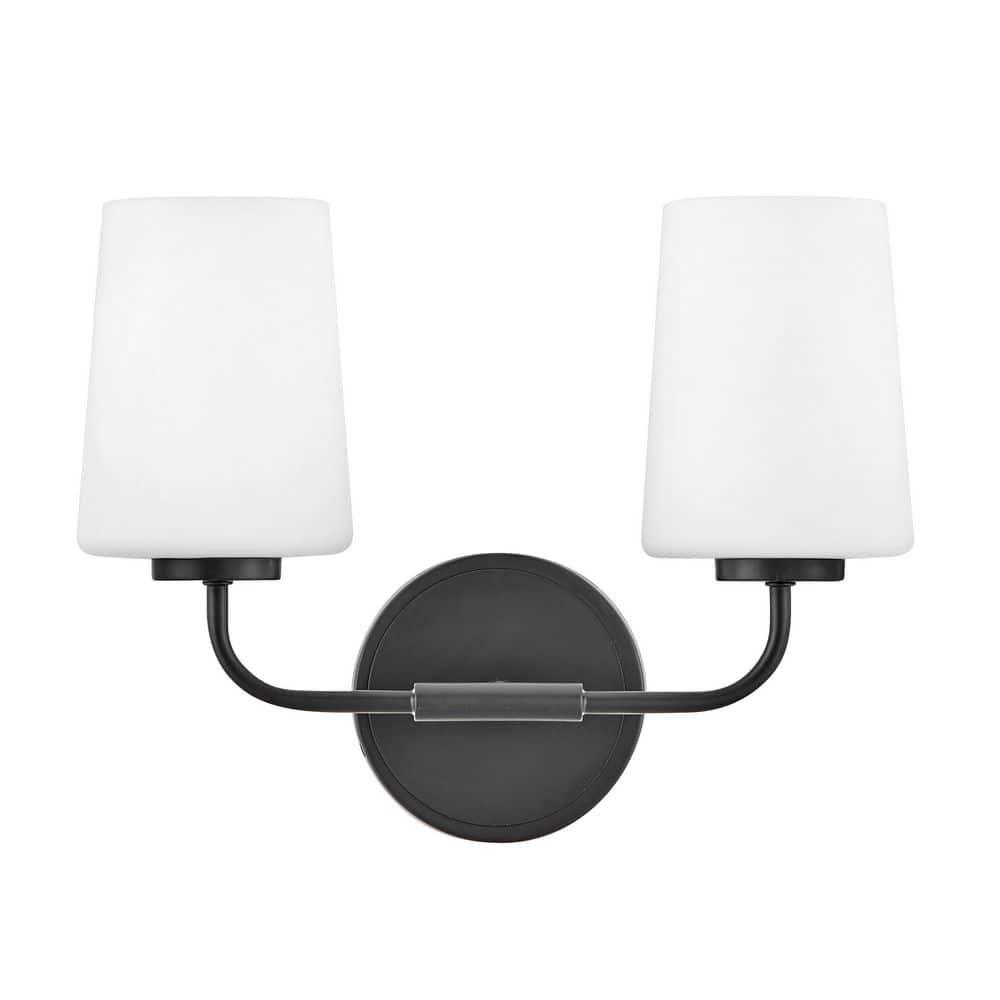Fitz 2 Light Frosted Dimmable Vanity Light