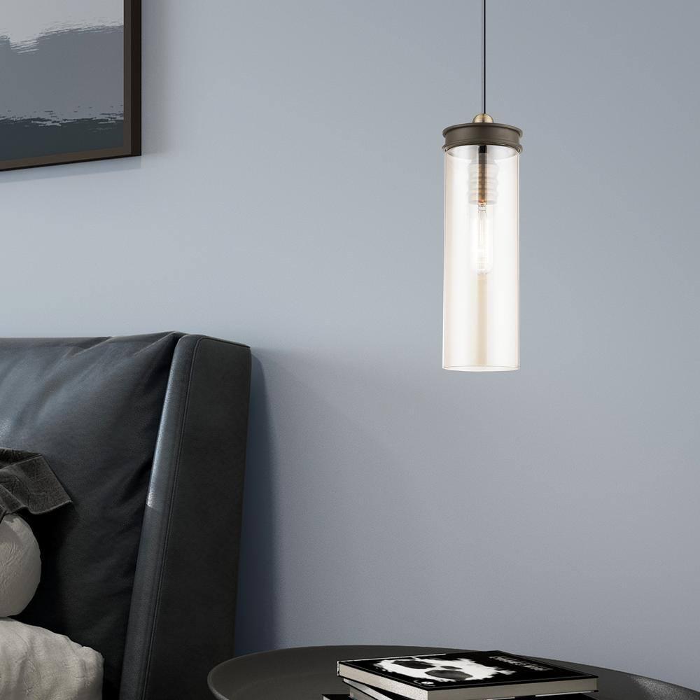 Livex Lighting Art Glass 1 - Light Pendant in  Bronze