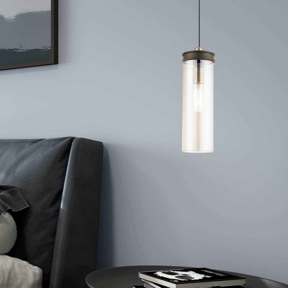 Livex Lighting Art Glass 1 - Light Pendant in  Bronze