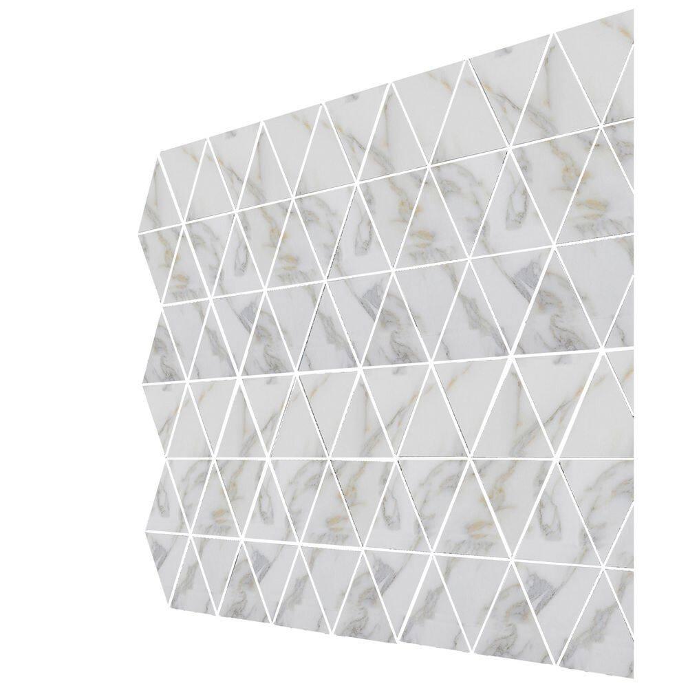 Abolos Landscape 1 in. x 2 in. Translucent Glass Plastic Face Mounted Brick Mosaic Designer Pool Tile