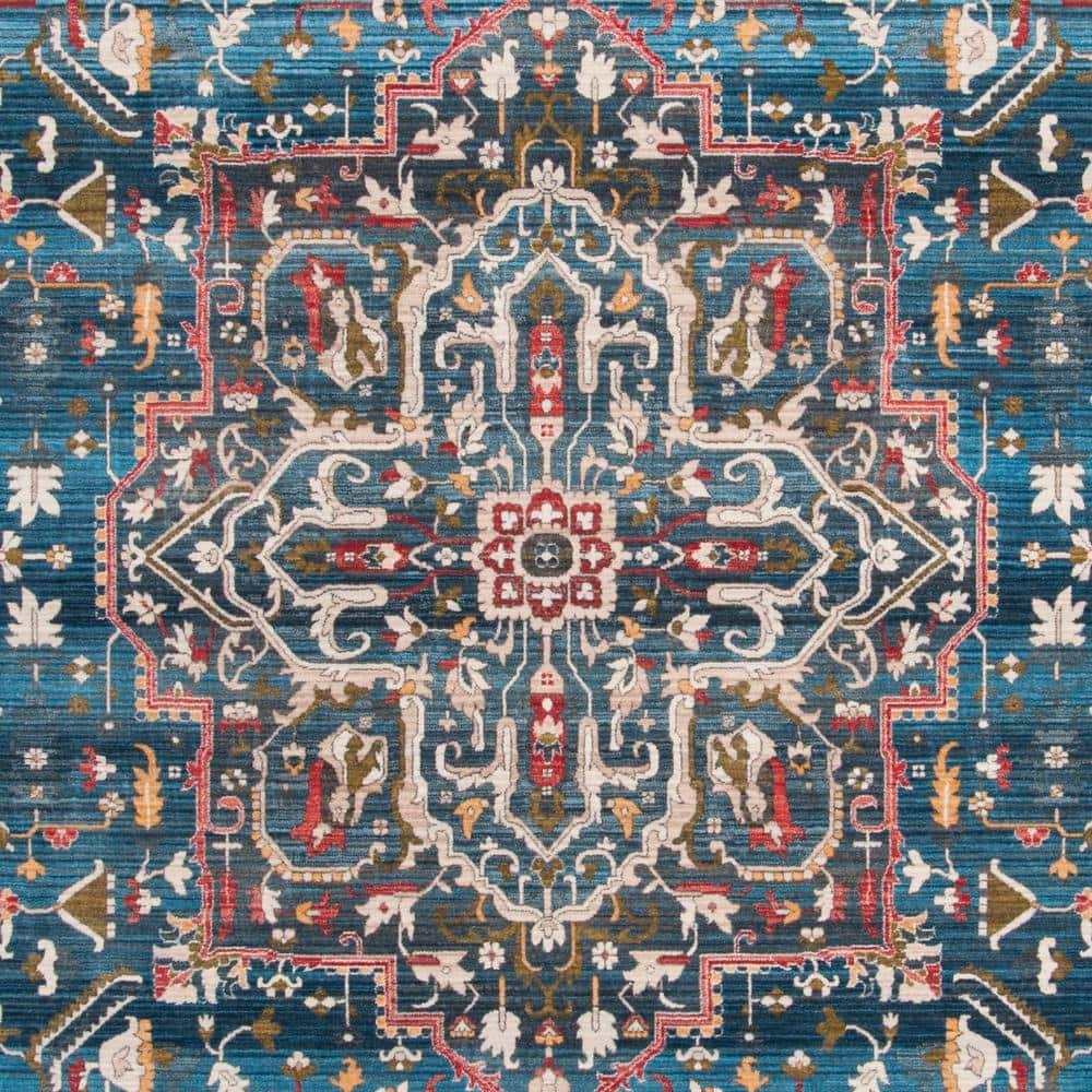 Vintage Persian VTP479 Power Loomed Area Rug - Blue/Ivory - 8'x10' - Safavieh.