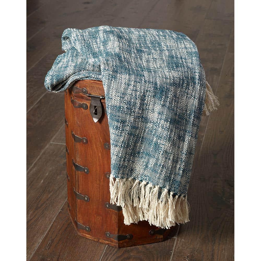 Handmade Solid 100% Cotton Woven Throw Blanket