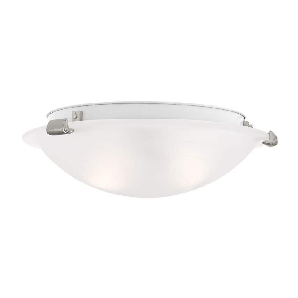 Livex Lighting Oasis 2 - Light Flush Mount in  Brushed Nickel