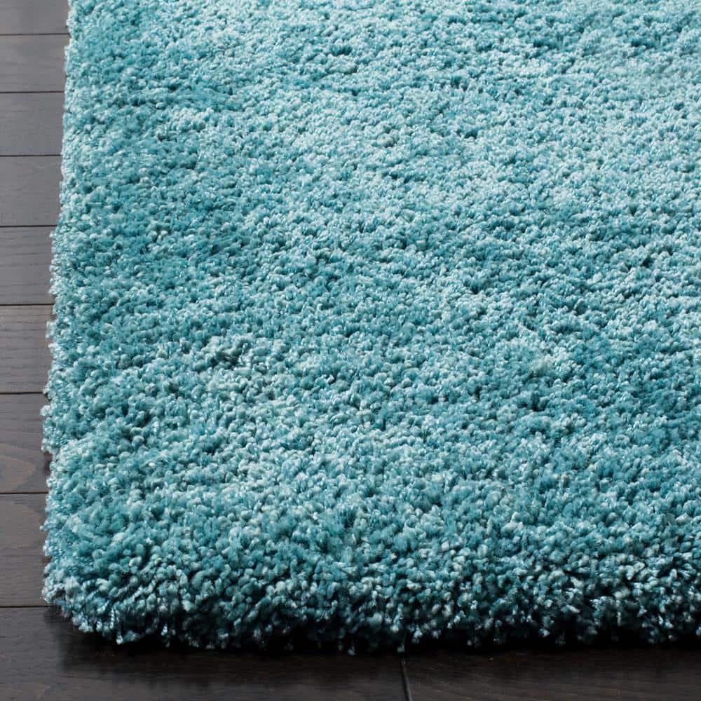 Shag SG180 Power Loomed Area Rug - Aqua Blue - 8'x10' - Safavieh.