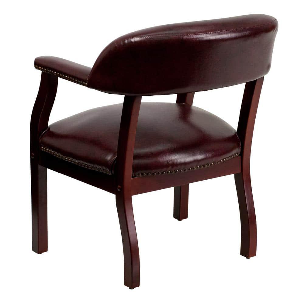 Flash Furniture Oxblood Vinyl Luxurious Conference Chair with Accent Nail Trim