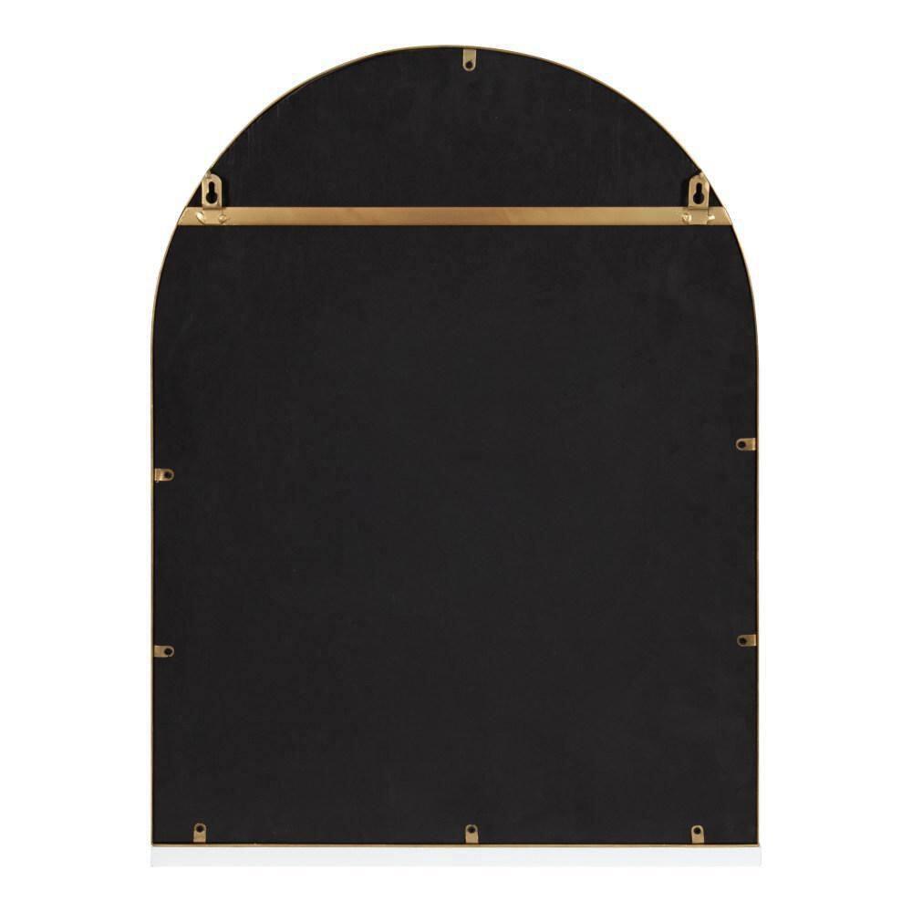 Kate and Laurel Schuyler Arch Wall Mirror with Shelf, 20x28, White