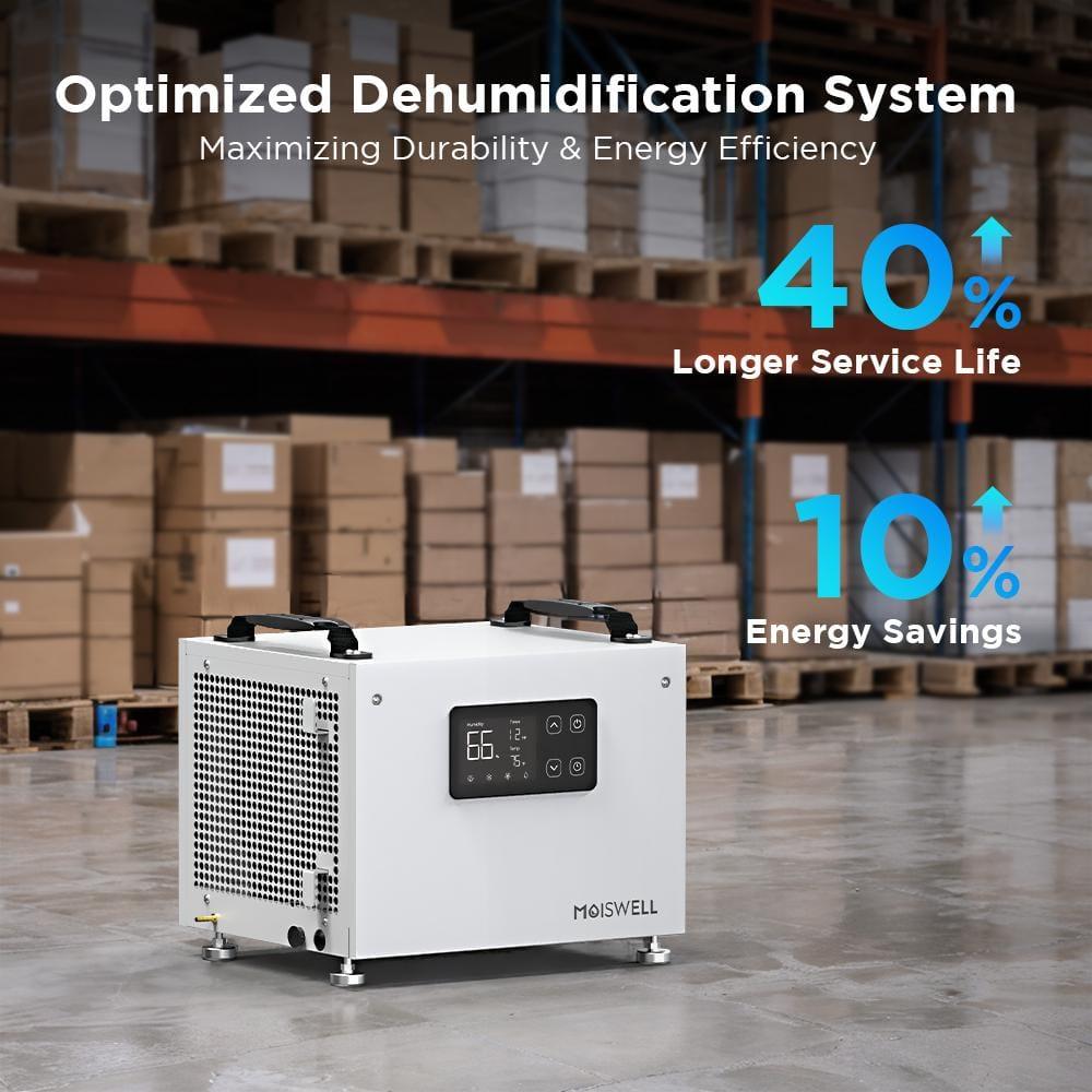 70 Pints Commercial Dehumidifier, Portable Crawl Space Dehumidifier for Basement Energy Star Certified Compact Dehumidifiers for Home with Drain Hose, Auto Defrost, Timer