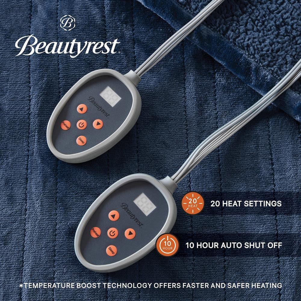 Beautyrest Beautyrest Heated Oversized Microlight to Berber Blanket