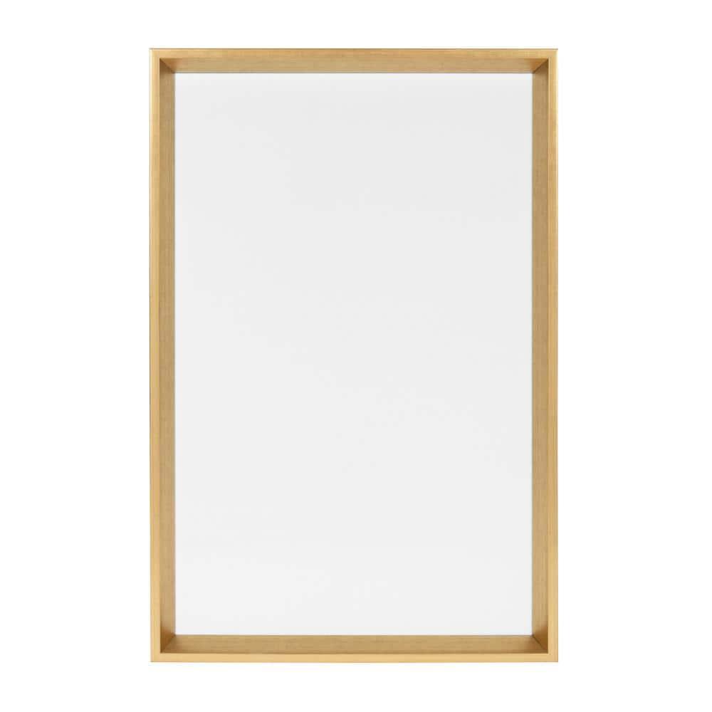 25.5" x 16.5" Calter Framed Magnetic Dry Erase Board Gold - Kate and Laurel: Wall Mounted, Includes Magnets & Marker