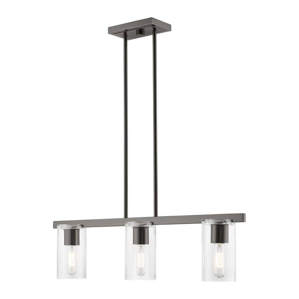 Livex Lighting Clarion 3 - Light Chandelier in  Black Chrome