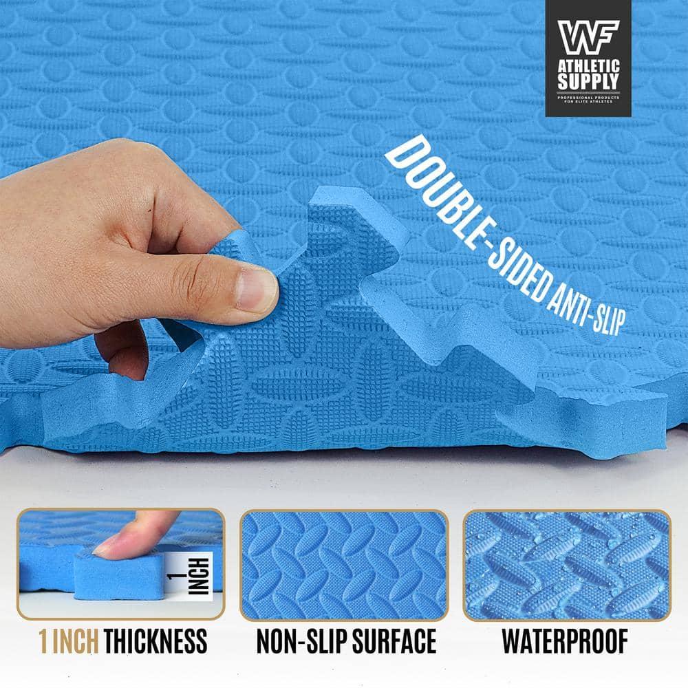 CAP Interlocking Exercise Foam Mats, 24 SQ.FT Diamond, TATAMI, T-Pattern 1-Inch Thickness Tiles