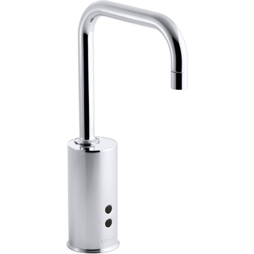 Gooseneck Single-Hole Touchless Hybrid Energy Cell-Powered Commercial Faucet with Insight Technology
