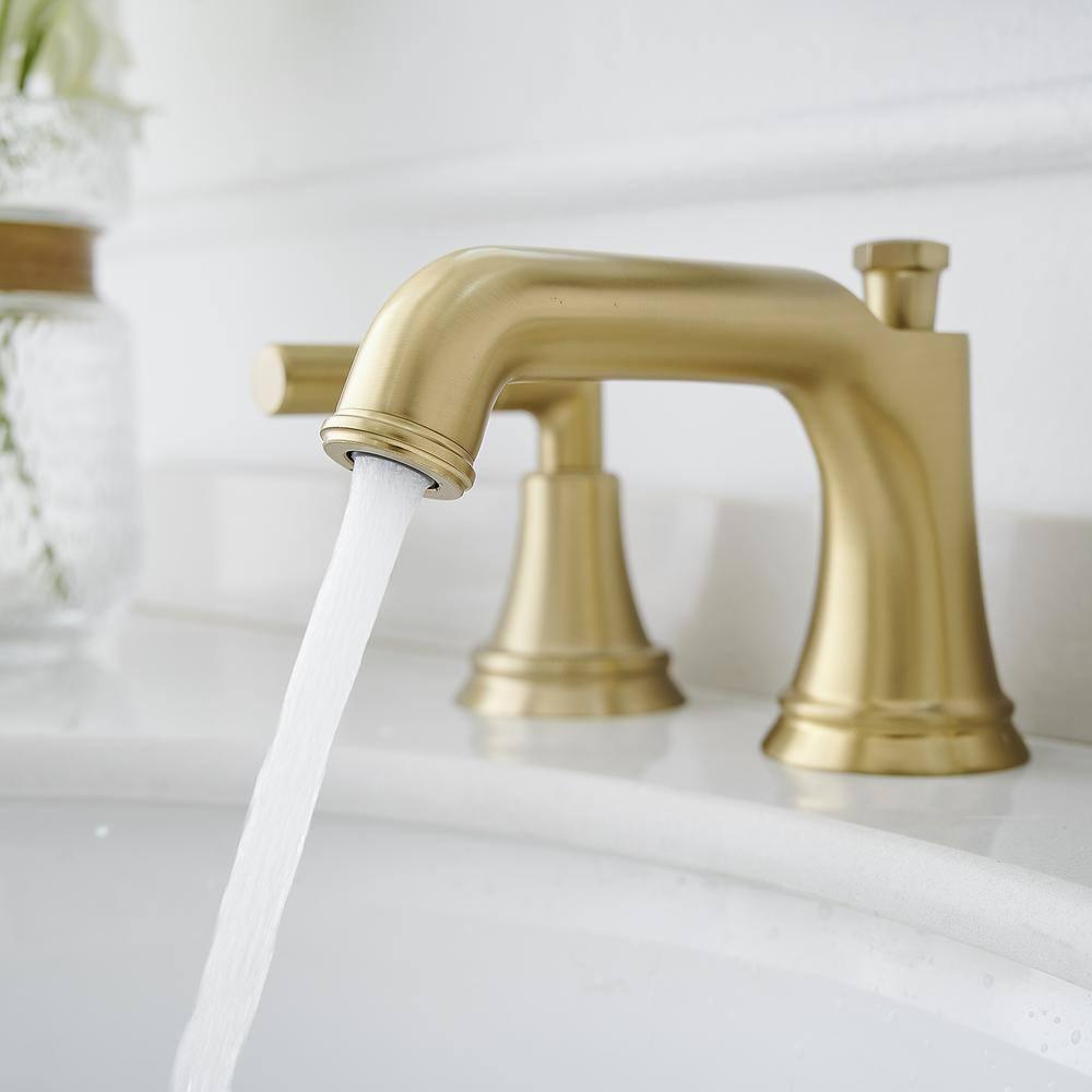 Widespread 2-handle Bathroom Faucet with Drain Assembly