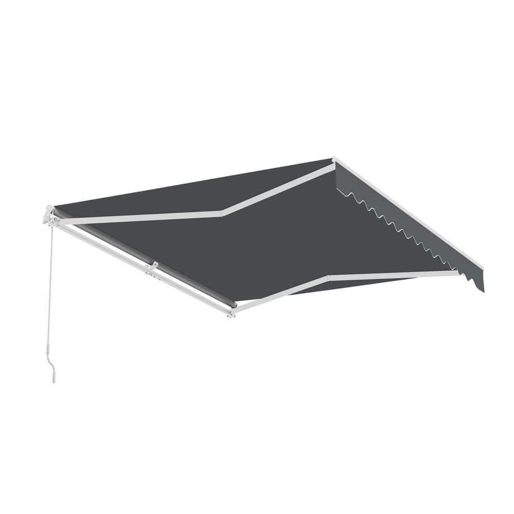 Retractable Patio Awning - White Frame