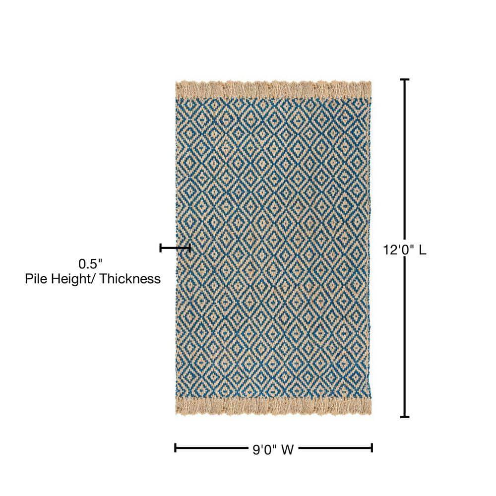 Derr Natural Fiber Hand Woven Jute Geometric Rug