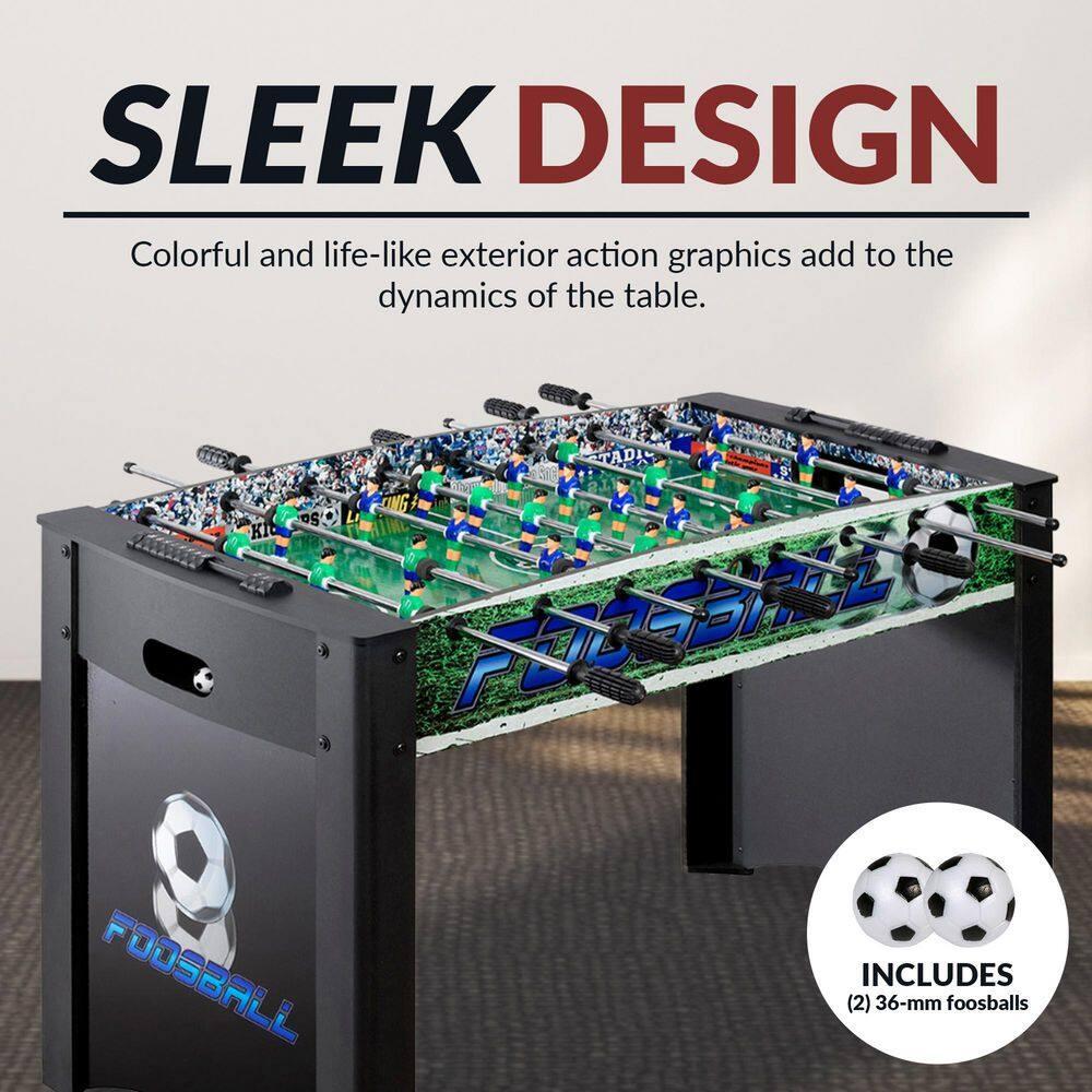 Hathaway Playoff 4-Foot Foosball Table, with Analog Scoring and Leg Levelers