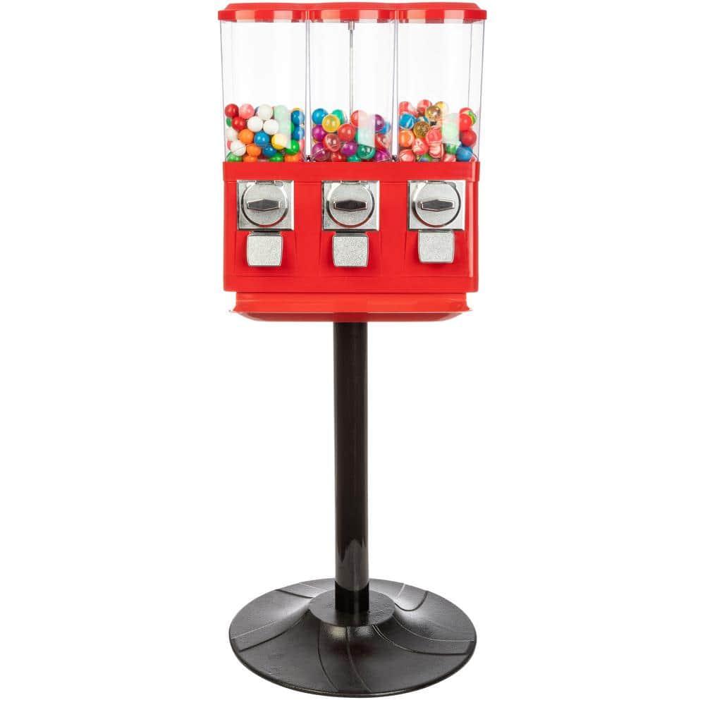 Great Northern Popcorn Great Northern Popcorn Triple Gumball Machine with Stand Red