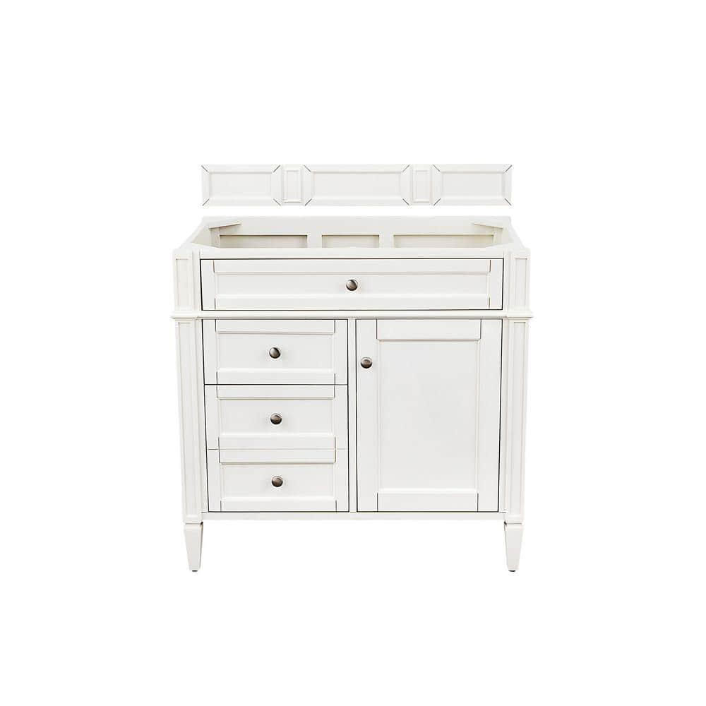 Bright White 36" Single Freestanding Bathroom Vanity Base