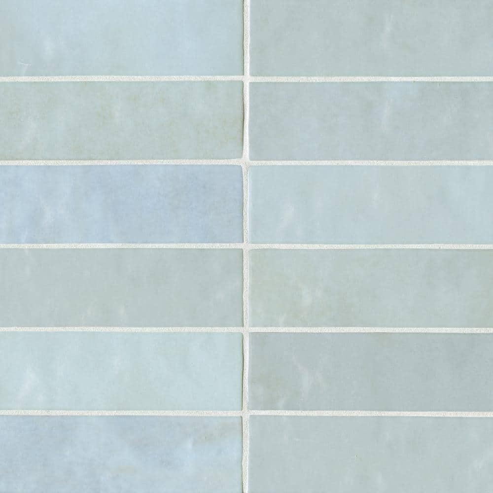 Bedrosians Cloe Rectangle Gloss Ceramic Tile 3 x 8, Baby Blue (10.64 sq. ft./Case)