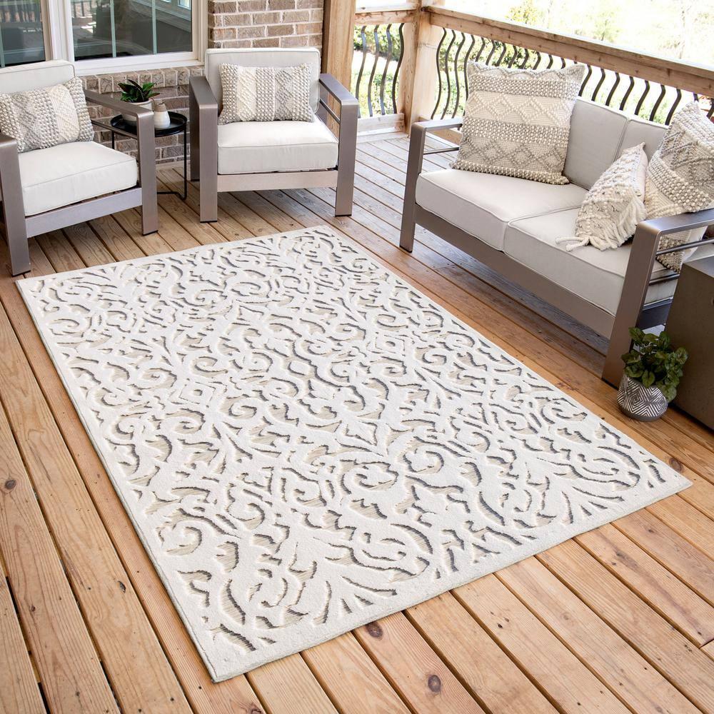 My Texas House Ladybird Natural Driftwood High Low Indoor Outdoor Rug