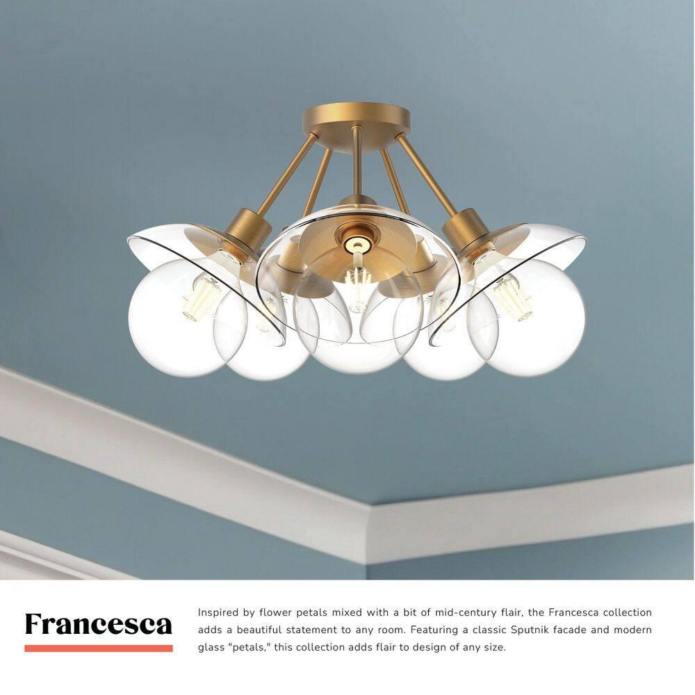 Alora Mood Francesca Glass Semi Flush Mount