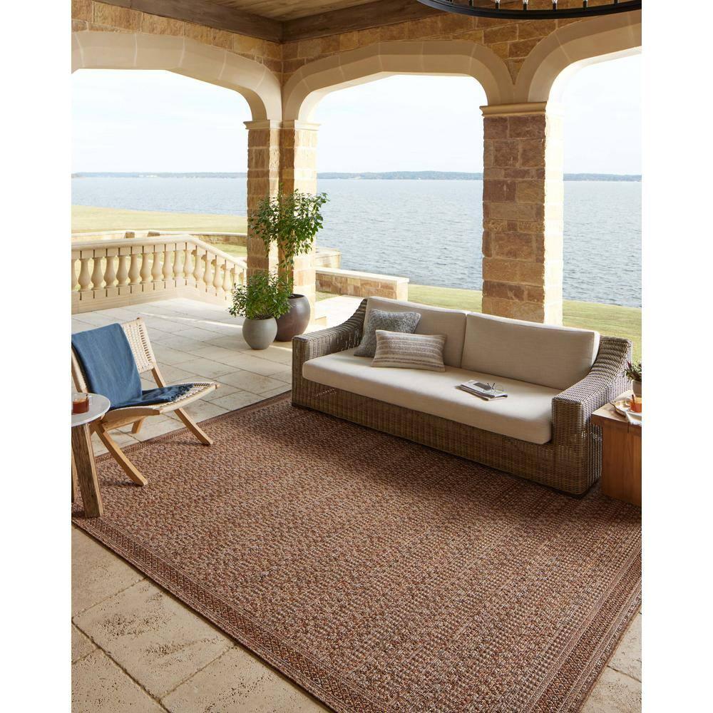 Merrick Natural Fiesta Geometric 3'-9" x 5'-9" Synthetic Rug