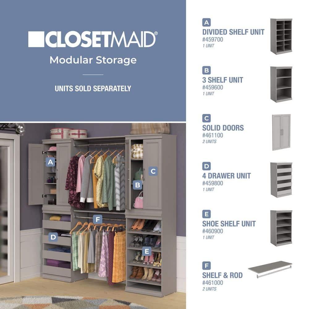 Modular Storage 21.38" W Shoe Shelf Unit with 4 Shelves