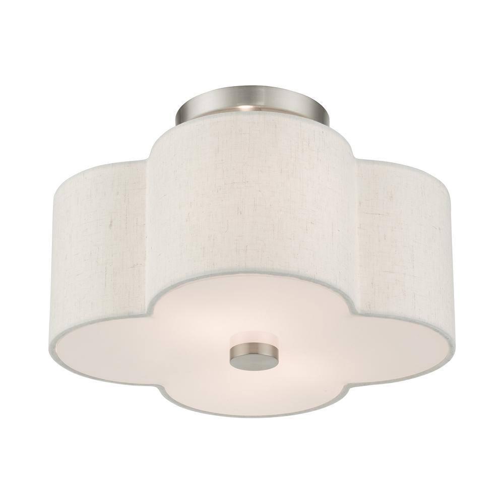 Livex Lighting Solstice 2 - Light Semi-Flush Mount in  Brushed Nickel