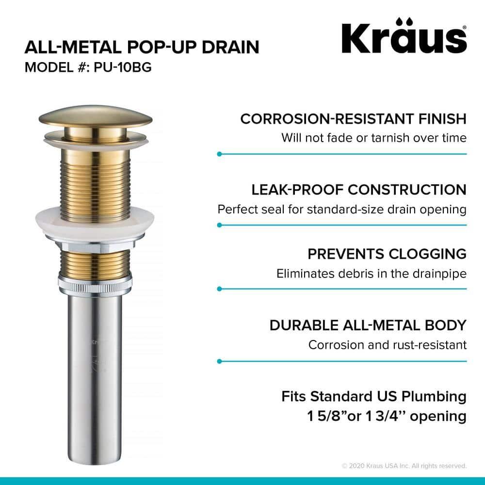 Kraus PU-10BG Pop-Up Bathroom Sink Drain
