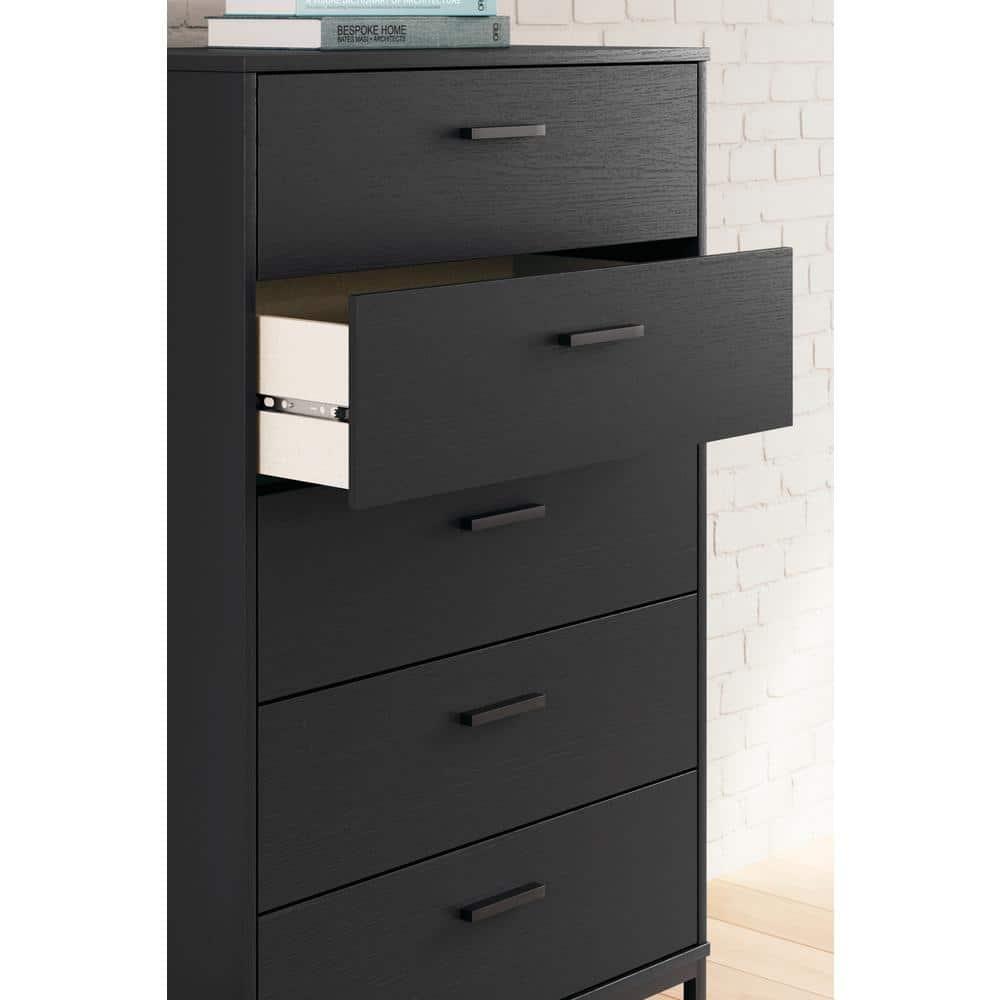 Signature Design by Ashley Socalle 5 Drawer Dresser, Black