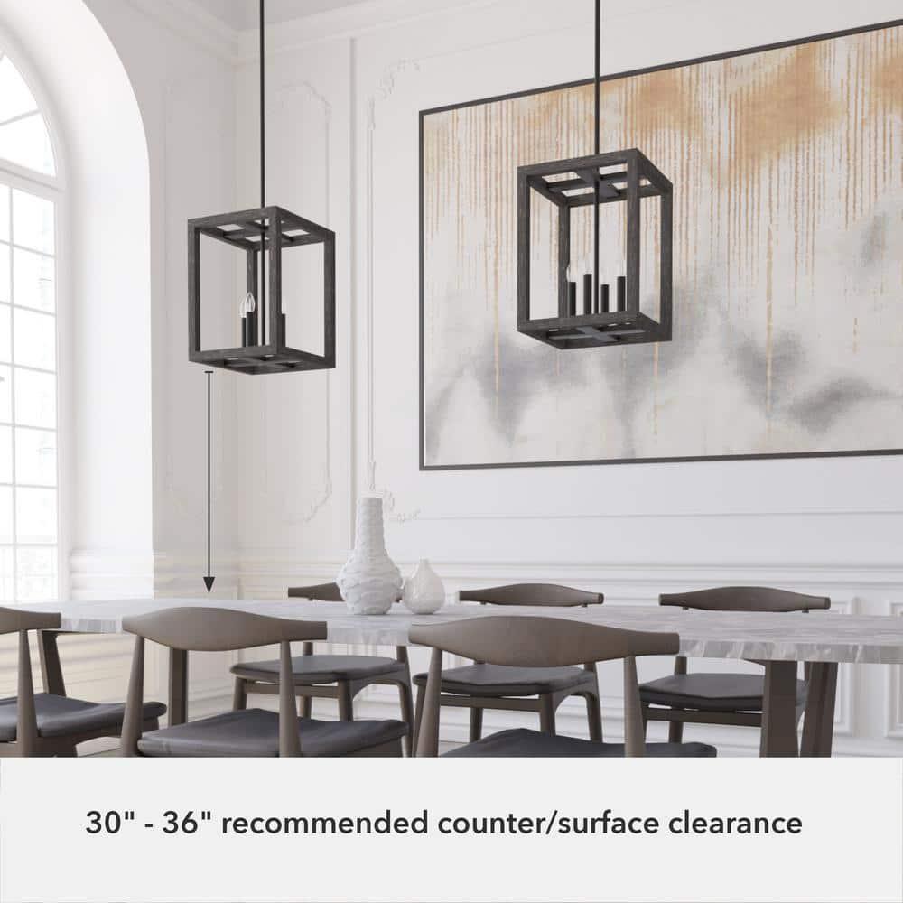 Squire Manor 4 - Light Lantern Rectangle Chandelier