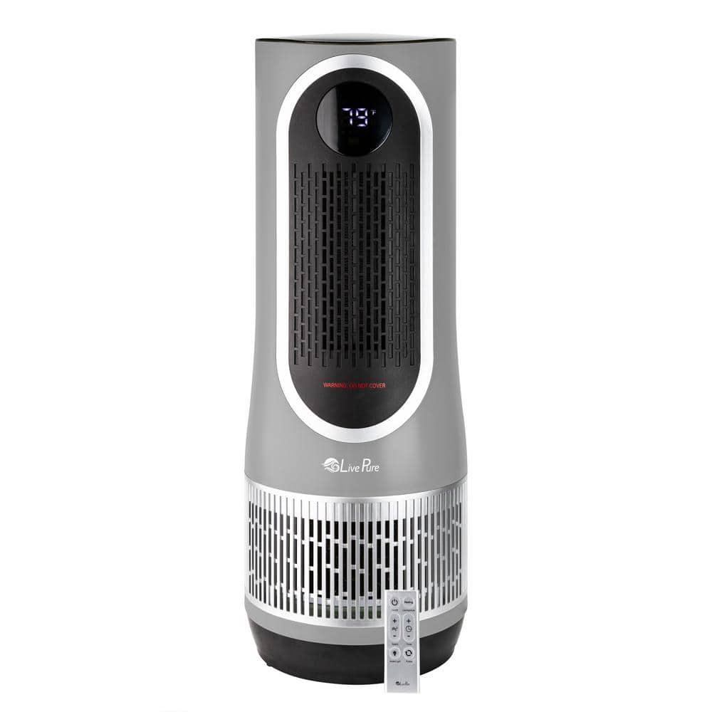 Livepure 2 in 1 Clean Heat Air Purifier & Heater – Gray