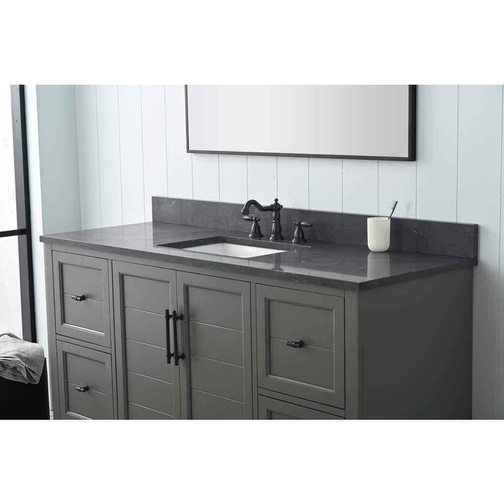 Vanity Art 60 Inch Single Sink Bathroom Vanity with Sink & Top