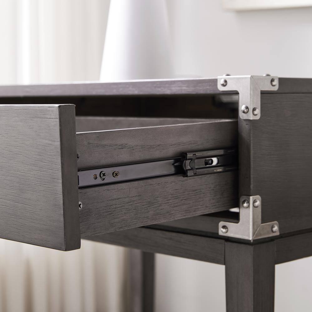 Red Barrel Studio® Beckett Solid + Manufactured Wood Side Table in Anthracite & Reviews | Wayfair