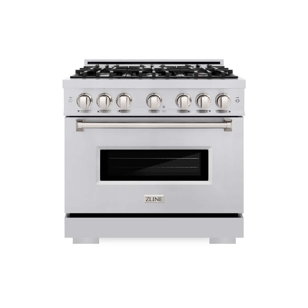 ZLINE ZLINE 36 in. 5.2 cu. ft. Classic Dual Fuel Range W/ 6 Burner Gas Cooktop & Electric Convection Oven in Stainless Steel (CDR36) CDR36