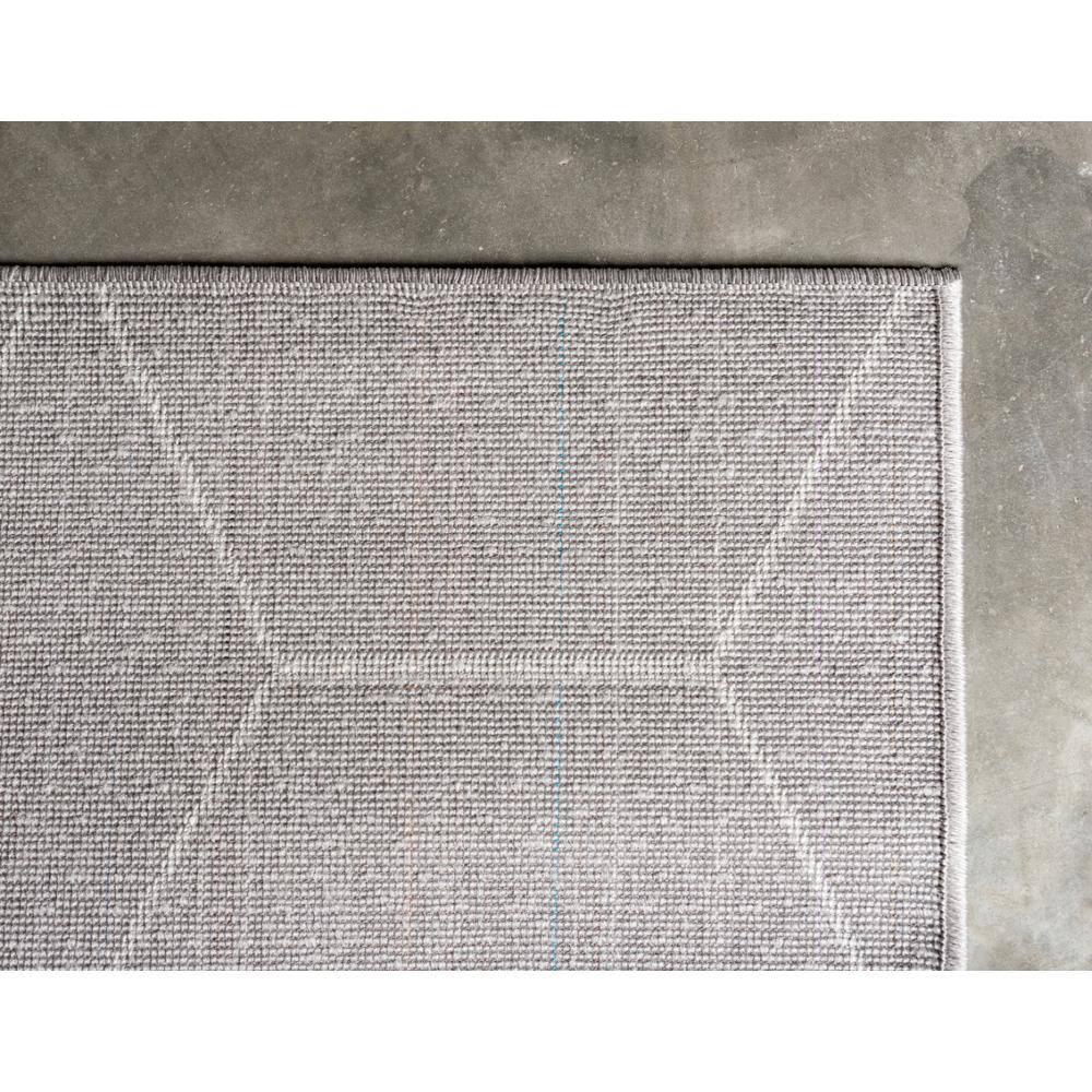 Unique Loom 7' 0 x 10' 0 Trellis Frieze Geometric Light Gray Area Rug