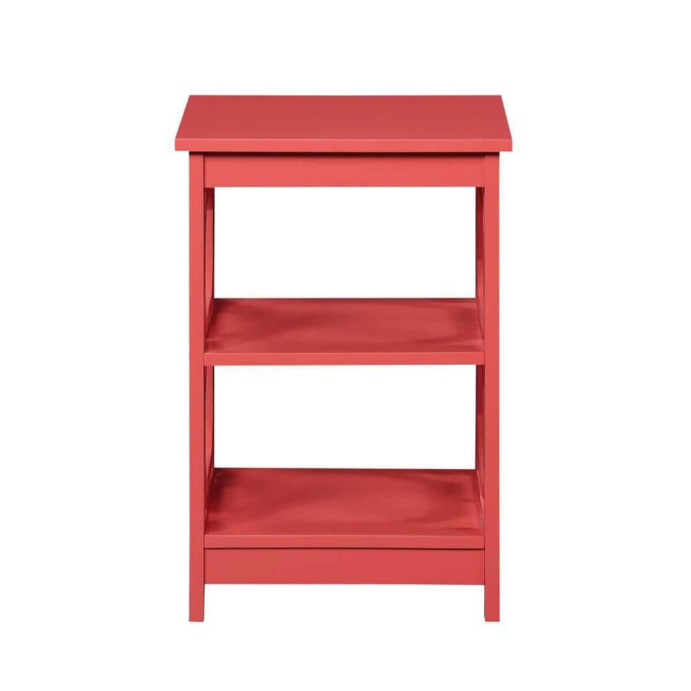Convenience Concepts Omega End Table with Shelf, Coral