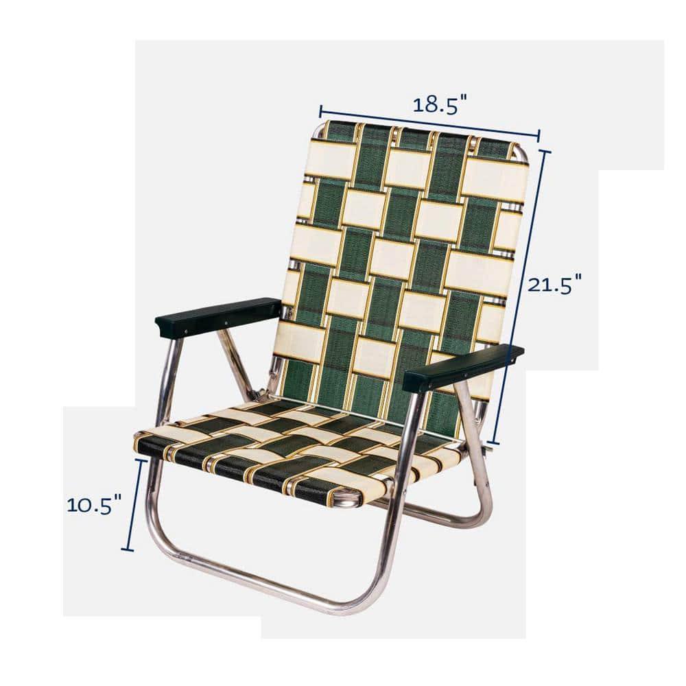 Lawn Chair USA Folding Aluminum Beach Webbed Chair (Spring Fling)