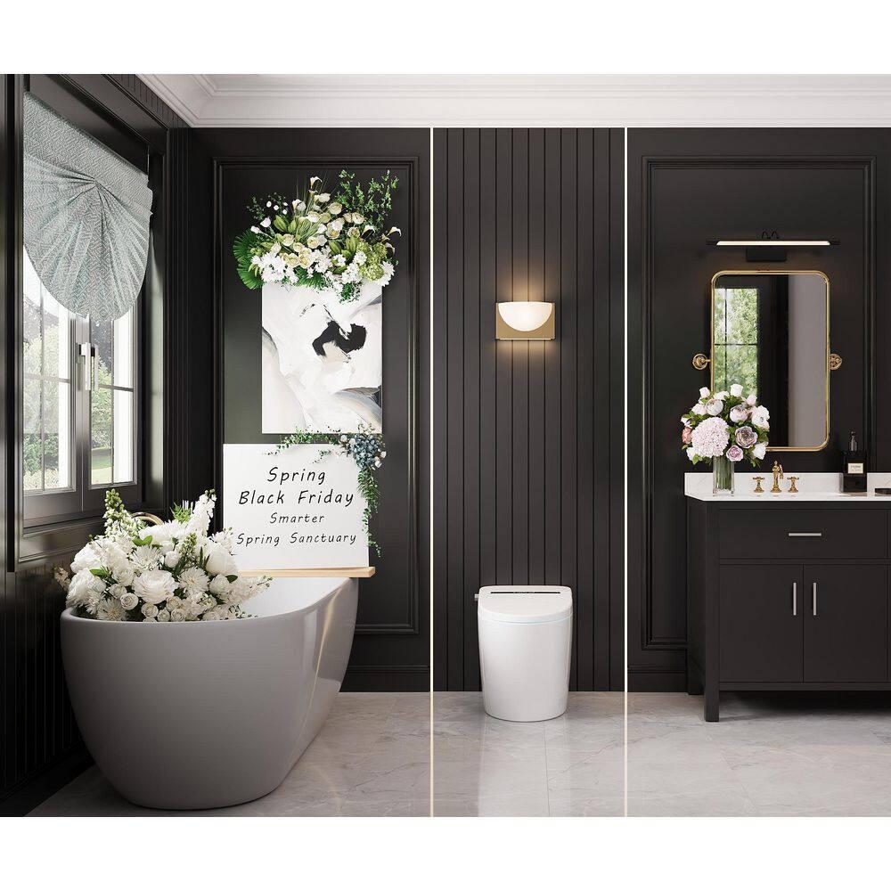 Deervalley Smart Bidet Toilet With LED Display,Auto Open & Close, Heated Seat, Warm Water, Remote Control, Premium