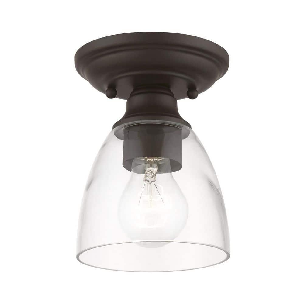 Livex Lighting Montgomery 1 - Light Flush Mount in  Bronze
