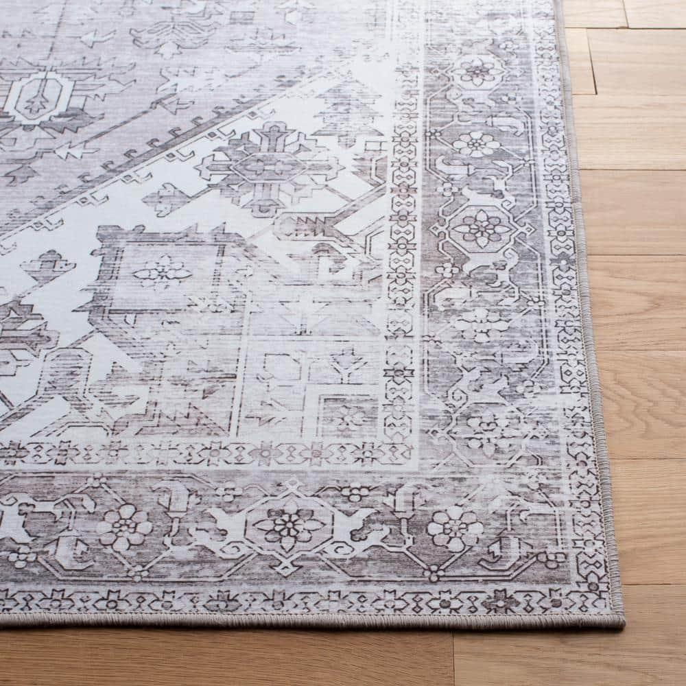 Tucson TSN102 Power Loomed Machine Washable Area Rug - Beige/Grey - 6'x9' - Safavieh.