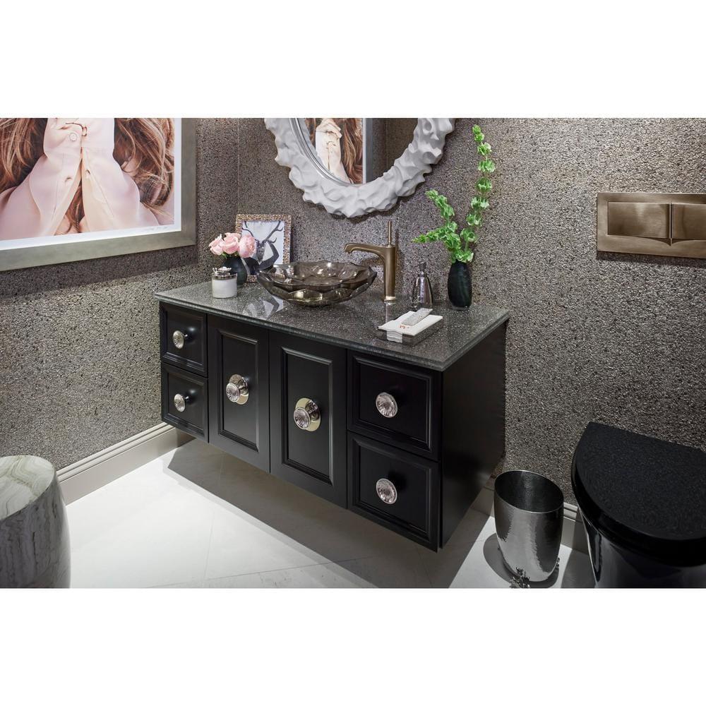 Kohler Briolette, Artist Editions Oval Faceted Glass Bathroom Vessel Sink