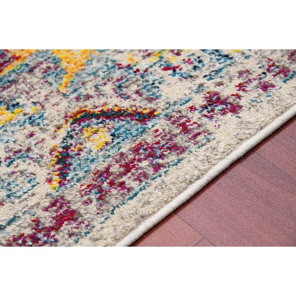 AMER Rugs Alyssa Transitional Bordered Durable Performance Multicolor Area Rug & Reviews | Wayfair